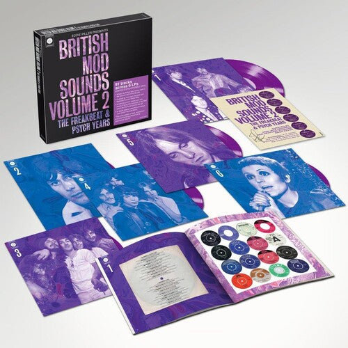 Various Artists: Eddie Piller Presents British Mod Sounds Of The 1960s Volume 2: The Freakbeat & Psych Years / Various - 6LP Boxset on 140-Gram Purple Colored Vinyl