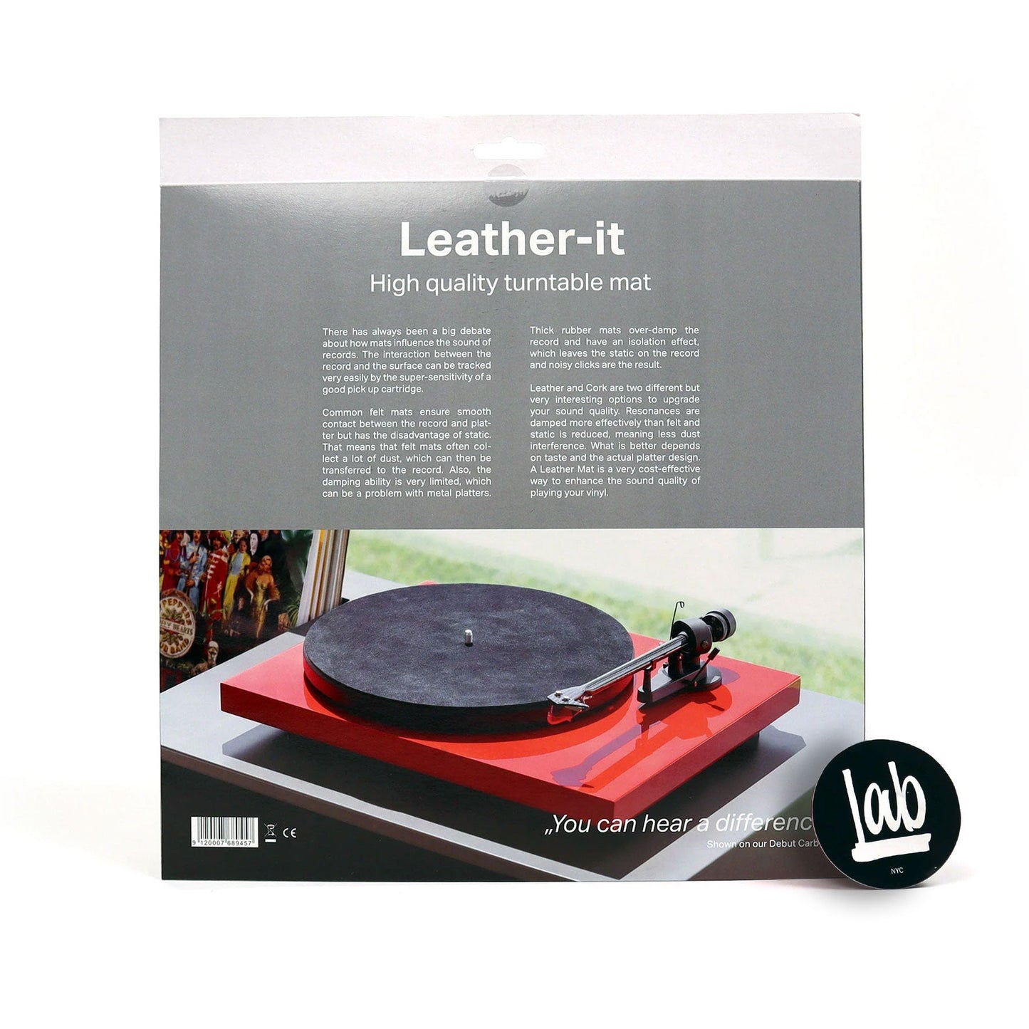 Pro-Ject: Leather-It Platter Mat - Black